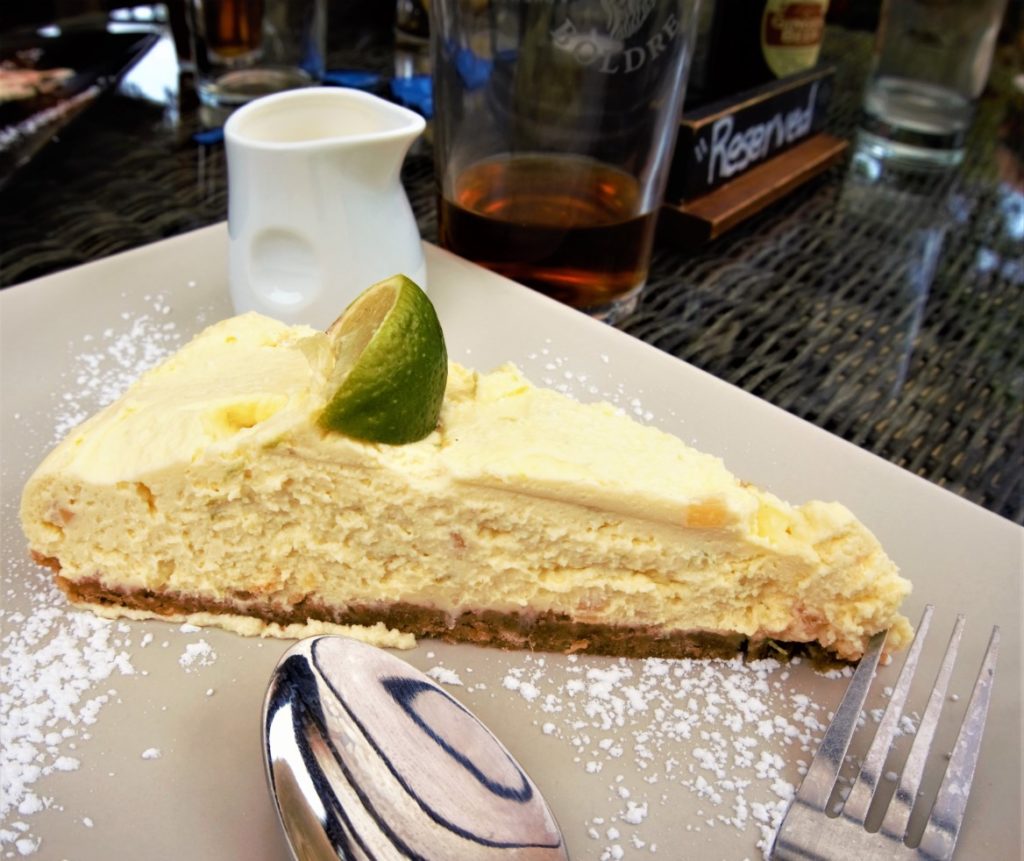 Stem Ginger &amp; Lime cheesecake at Red Lion Boldre