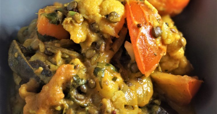 Aloo Gobi with Lentils