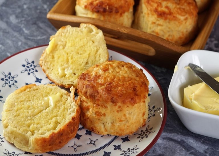 Plate of cheese scones