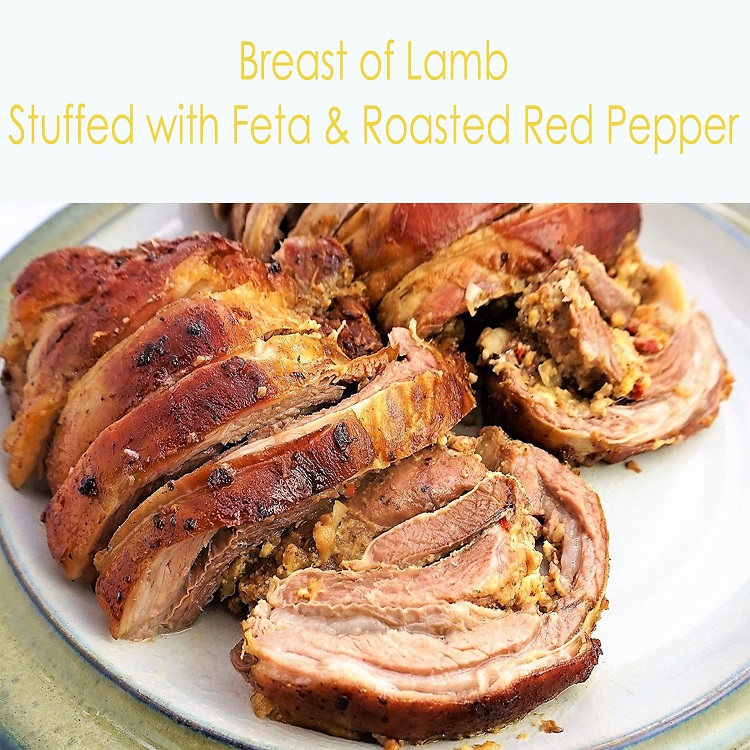link to recipe for breast of troutsdale farm lamb stuffed with feta and roasted red pepper