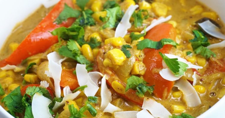 Corn, Red Pepper & Coconut Curry
