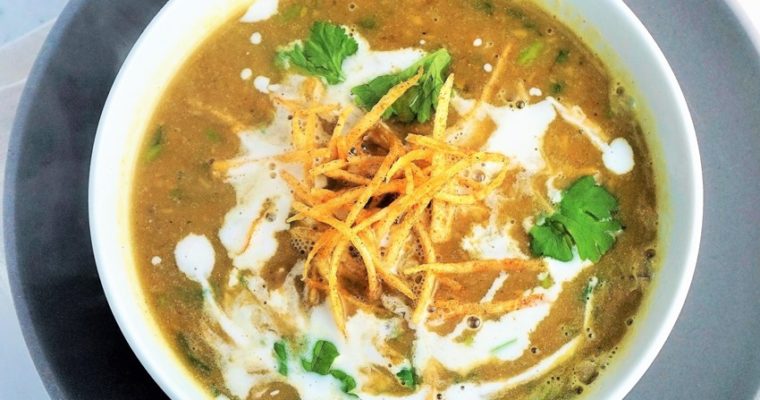 Spiced Split Pea Soup with Apple & Coconut