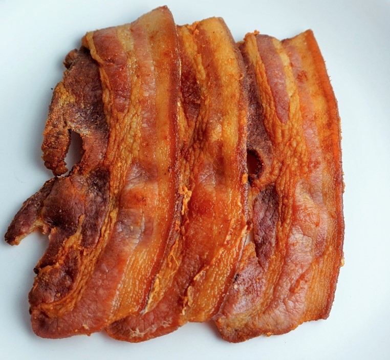 crisp fried smoked bacon for caesar salad