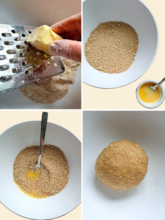 making the dough for Homemade Digestive Biscuits
