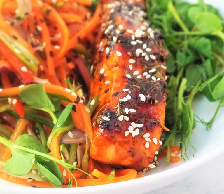 Sriracha, Soy & Honey Glazed Salmon | Recipes | Moorlands Eater