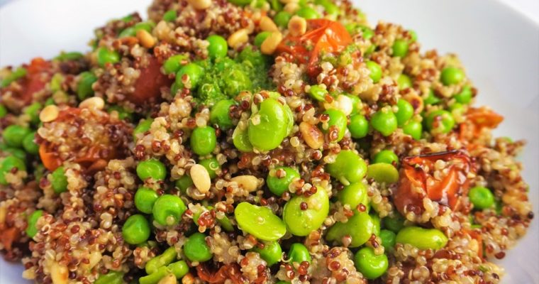 Quinoa Salad with Peas & Broad Beans