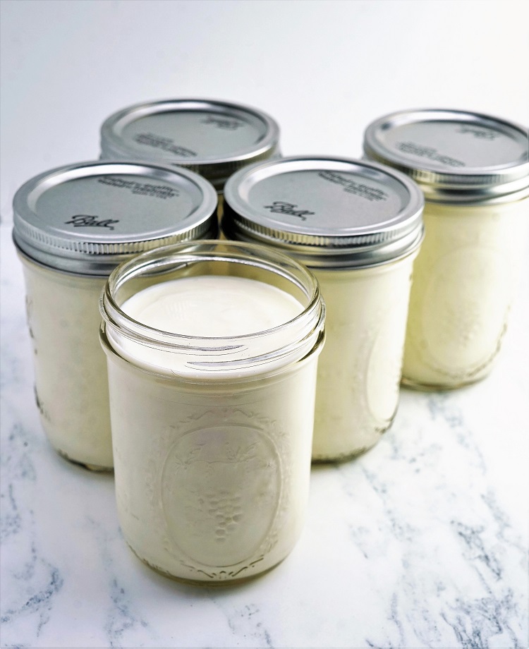 jars of homemade yogurt