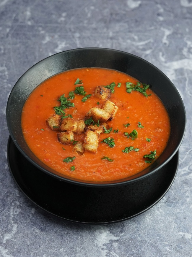 Image of Roasted pepper and bean soup