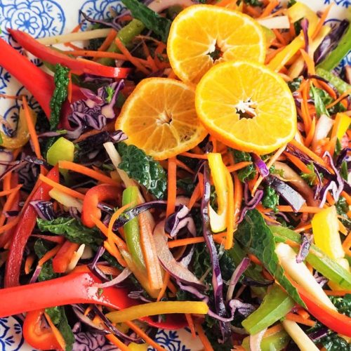 orange slaw dressing Vegetable Slaw with Orange, Honey & Mustard Dressing