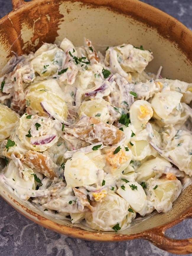 Potato Salad with Smoked Mackerel | Moorlands Eater
