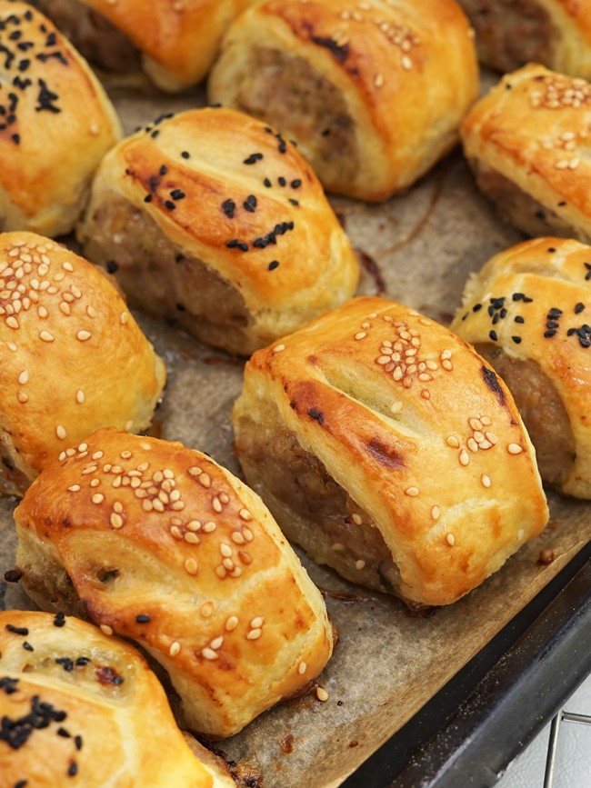 Rough Puff Pastry Sausage Rolls | Moorlands Eater
