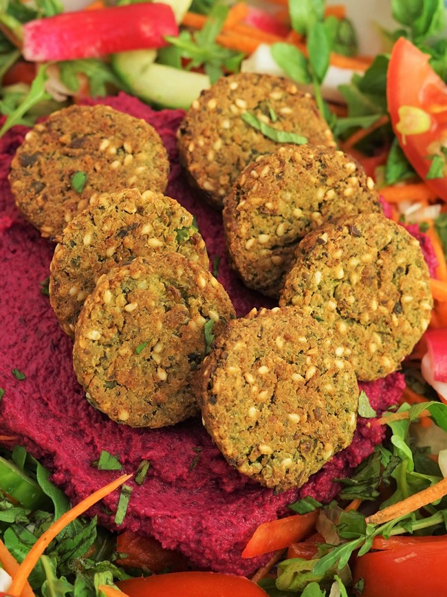 Pea & Mint Baked Falafel