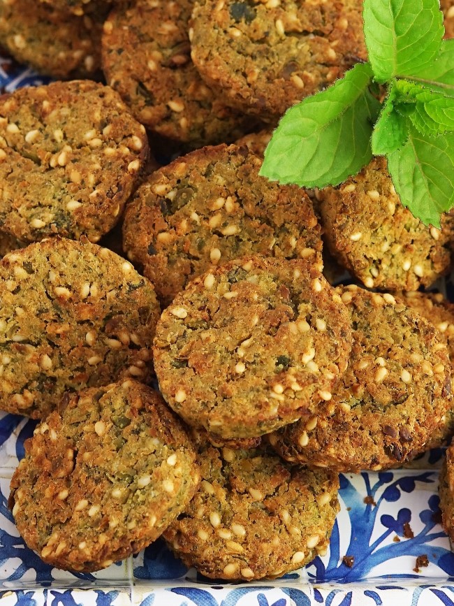 Pea & Mint Baked Falafel