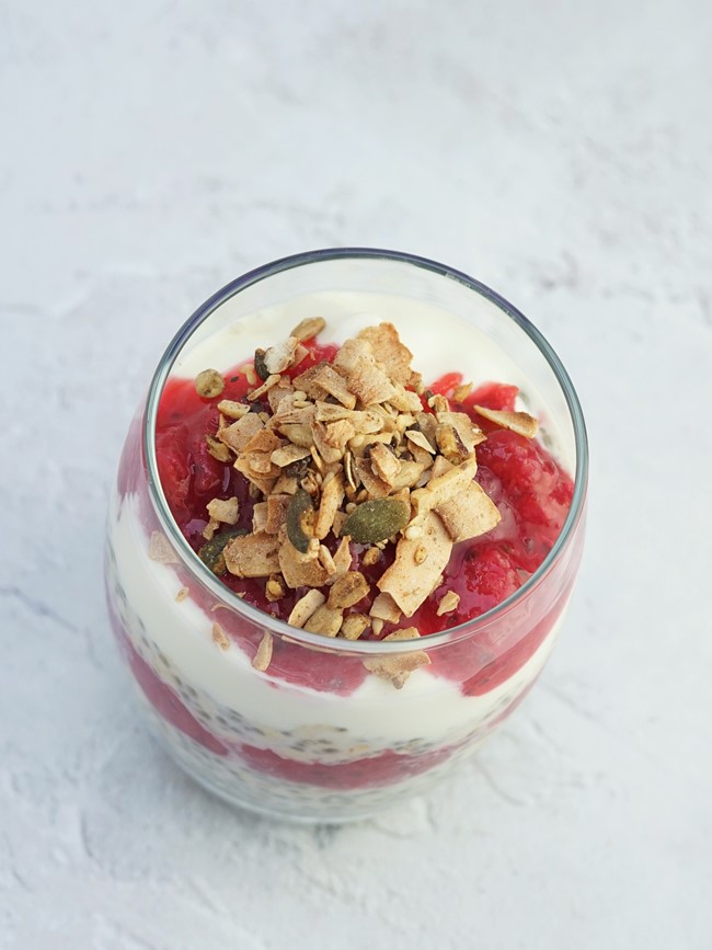 Overnight Oats with Gooseberry Compote