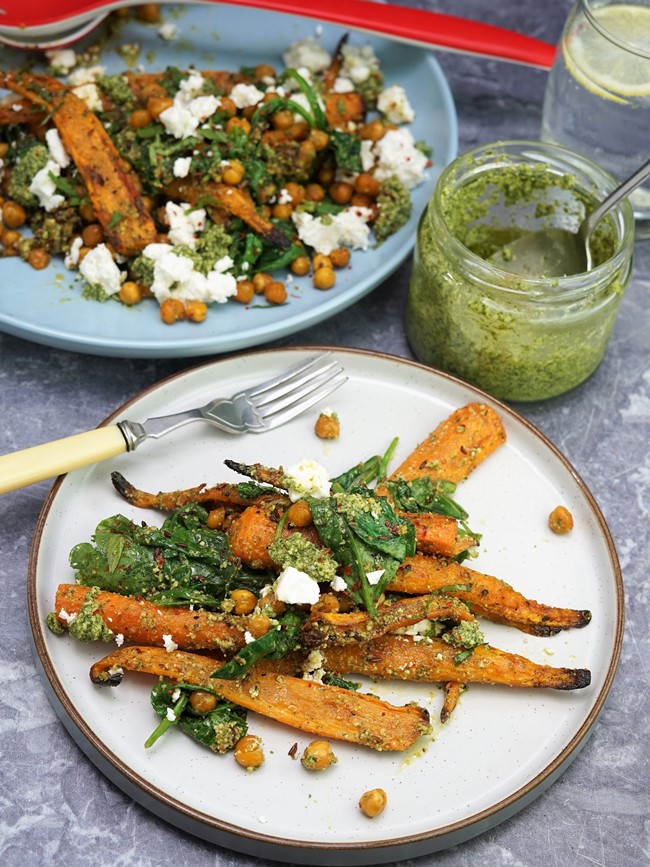 Roasted Carrot and Chickpea Salad