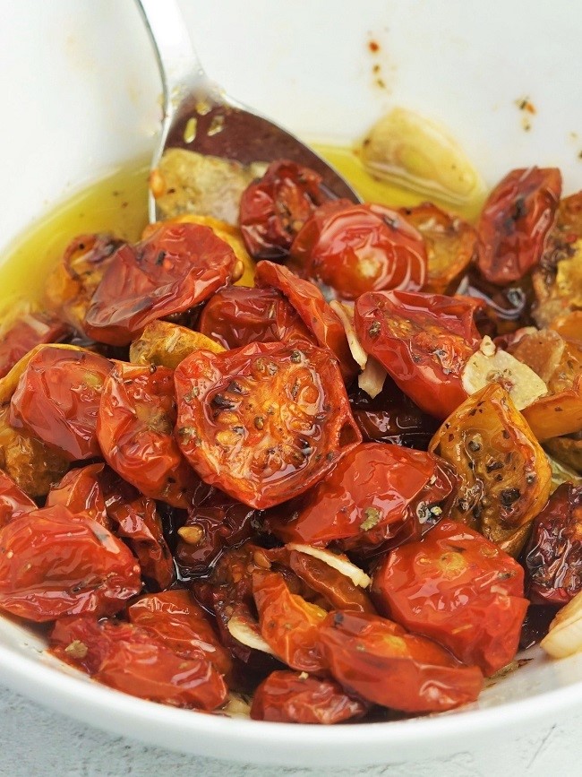 ways to use tomatoes: semi dried