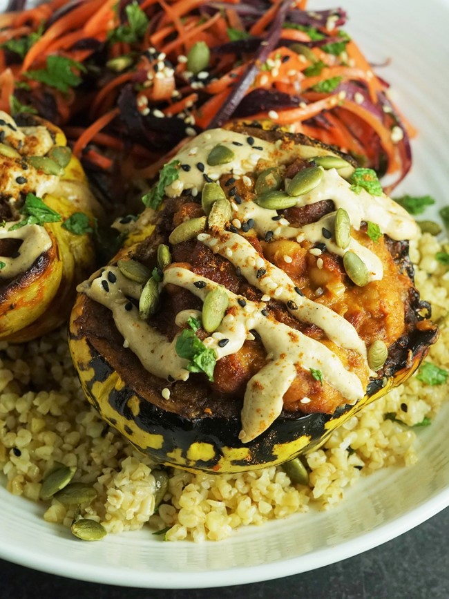 Moroccan Spiced Baked Squash