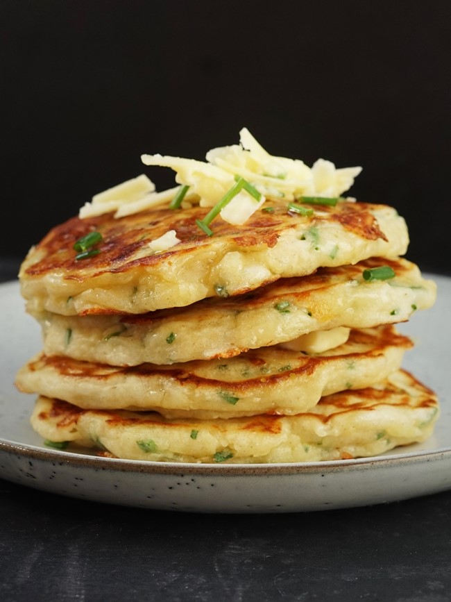 Cheese & Chive Pancakes