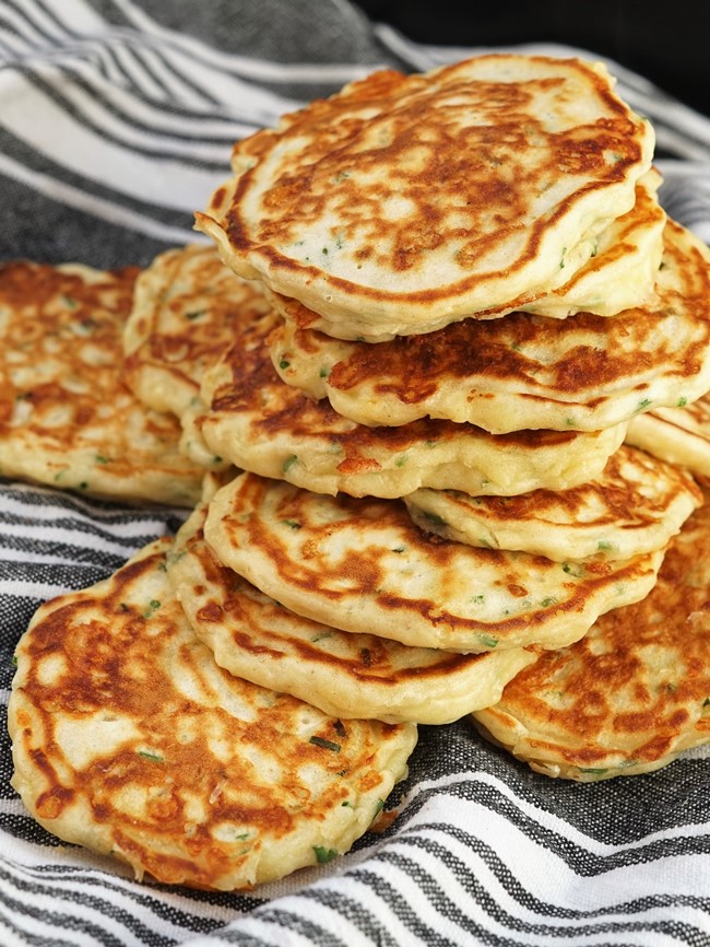 Cheese & Chive Pancakes
