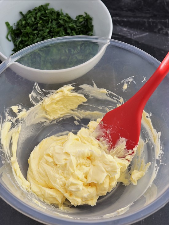 making Wild Garlic Butter
