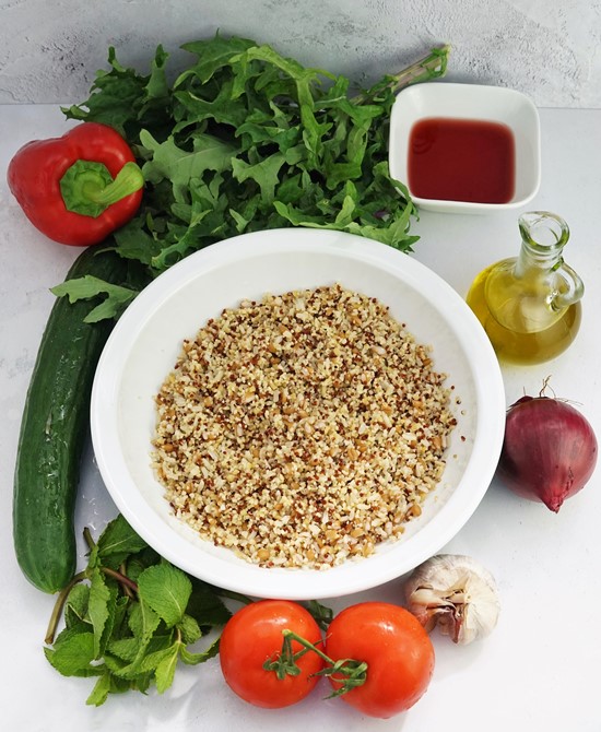 Mixed Grain Salad ingredients