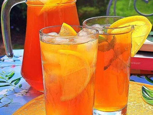 Iced Tea with Fancy Herbal & Fruity Ice Recipe - Love and Lemons