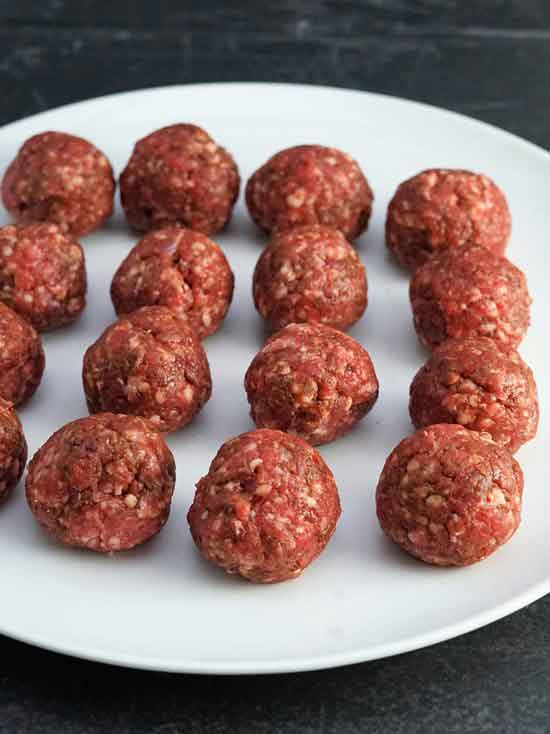 Moroccan Lamb Meatballs ready to cook