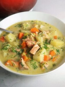 Salmon and Vegetable Soup Recipe | Moorlands Eater