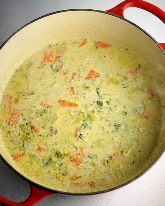 Salmon and Vegetable Soup Recipe | Moorlands Eater