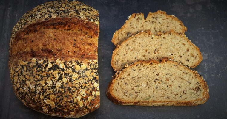 Multigrain Seeded Bread (no knead, overnight recipe)