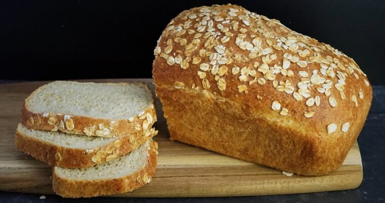 Oatmeal Bread (no-knead, overnight recipe)