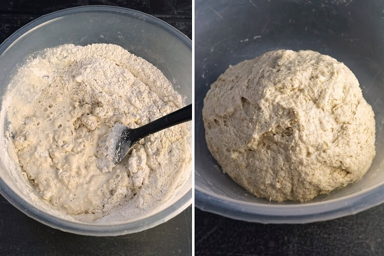 making dough for Oatmeal Bread