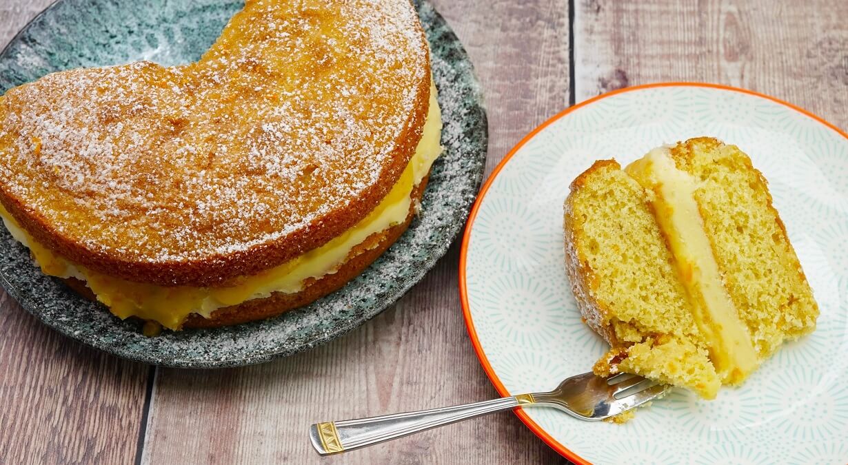 Orange Victoria Sponge Cake Recipe | Moorlands Eater