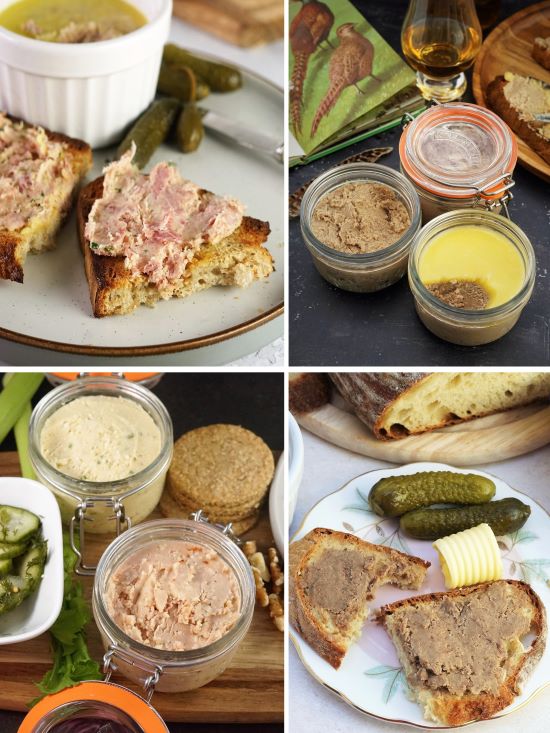 potted meats and cheeses