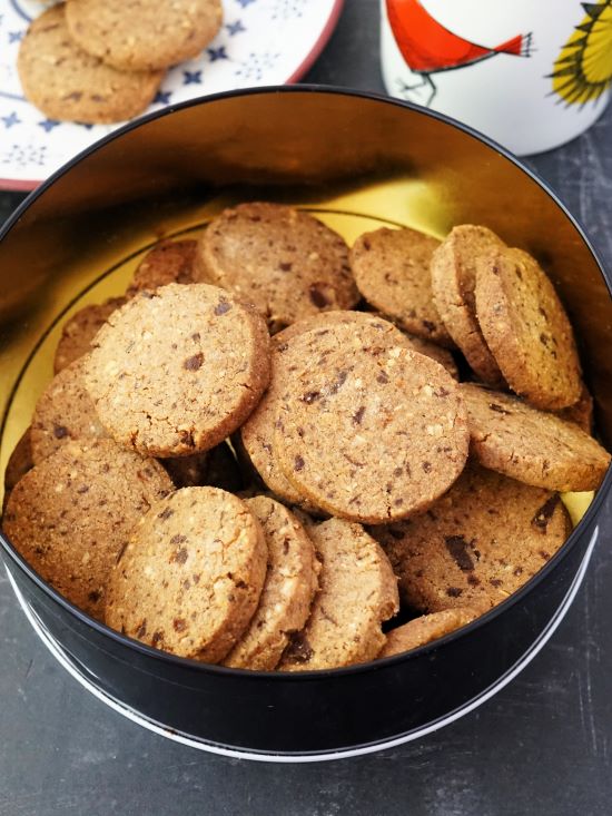 Coffee Hazelnut Shortbread Cookies, Vegan Recipes