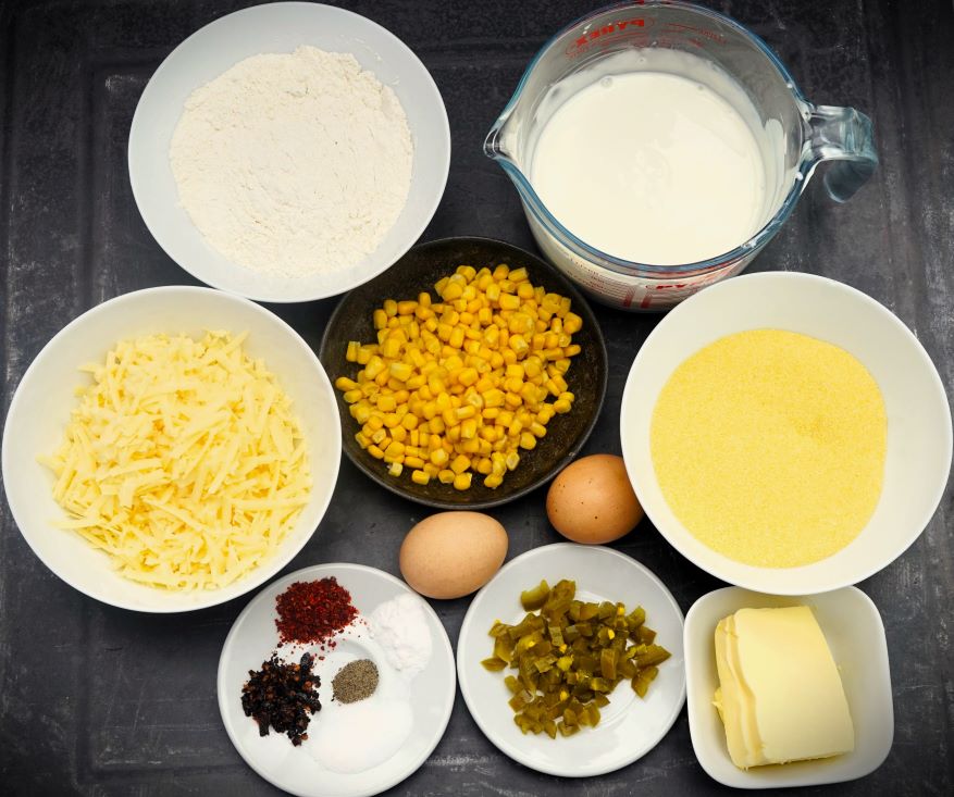 ingredients for Cheese & Chilli Cornbread