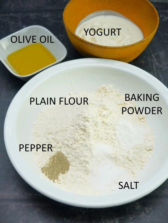 ingredients for Yogurt Flatbreads