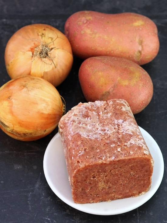 ingredients for Corned Beef & Potato Pasties filling