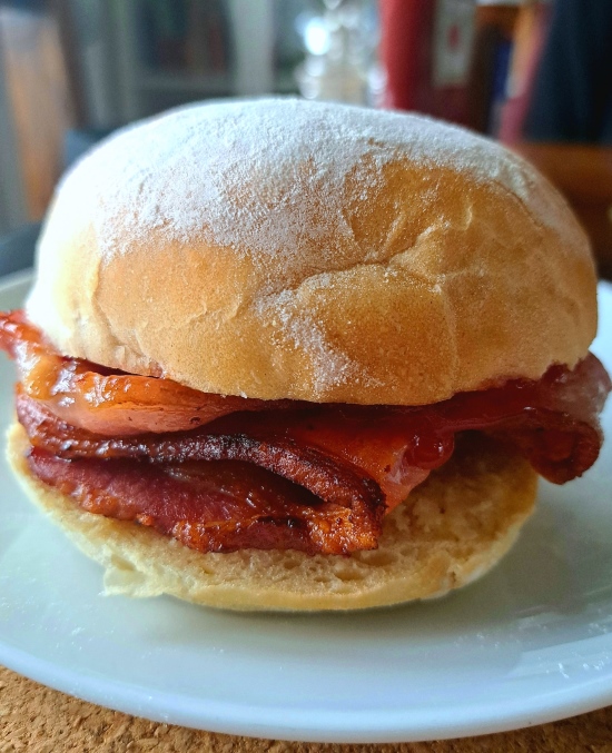 Soft White Bap with bacon
