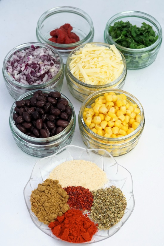 ingredients for Chilli Bean Cheese Toastie