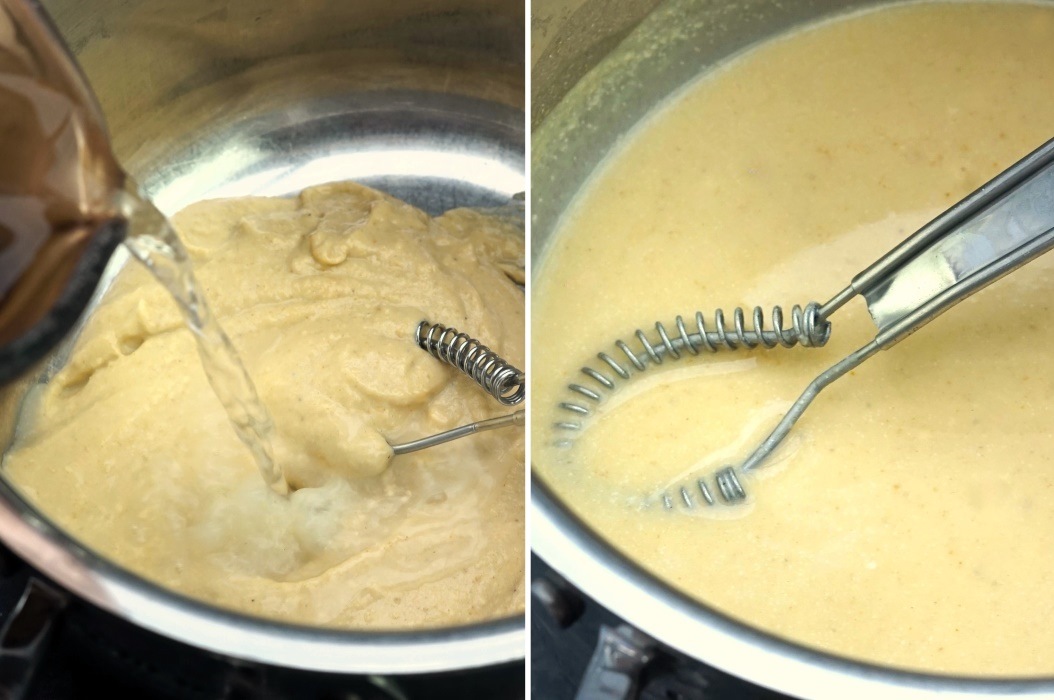 making Hummus Soup