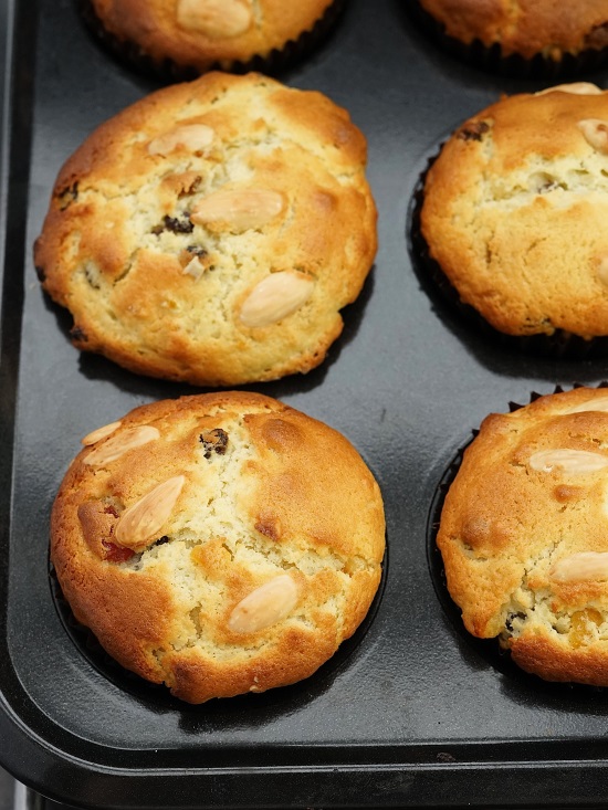 just baked Genoa Cake Muffins