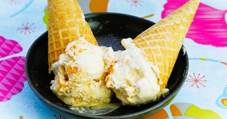 Roasted Apricot & Almond Ice Cream