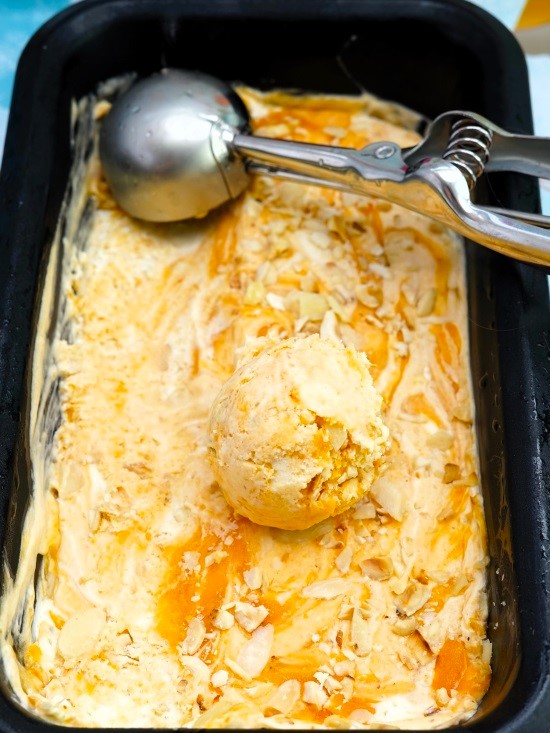 Roasted Apricot & Almond Ice Cream