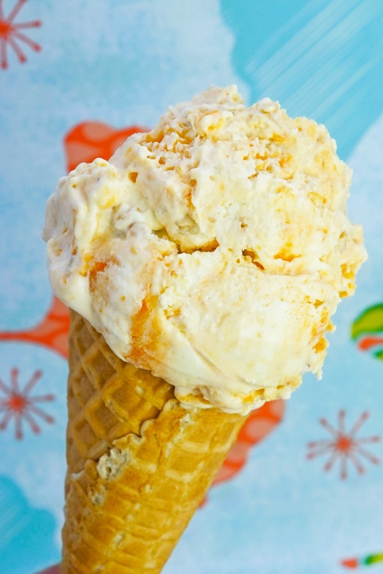 Roasted Apricot & Almond Ice Cream cone