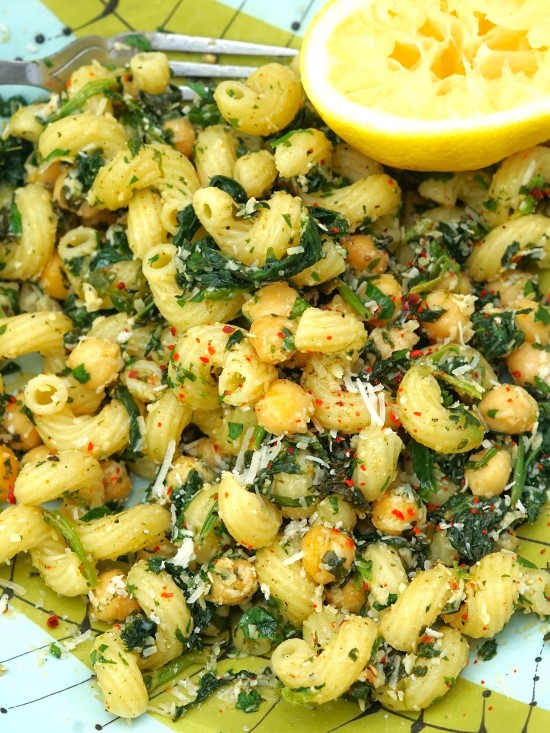 Chickpea & Spinach Pasta