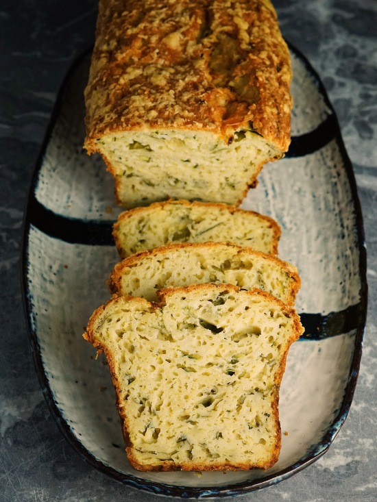 Courgette, Cheese & Basil Quick Bread