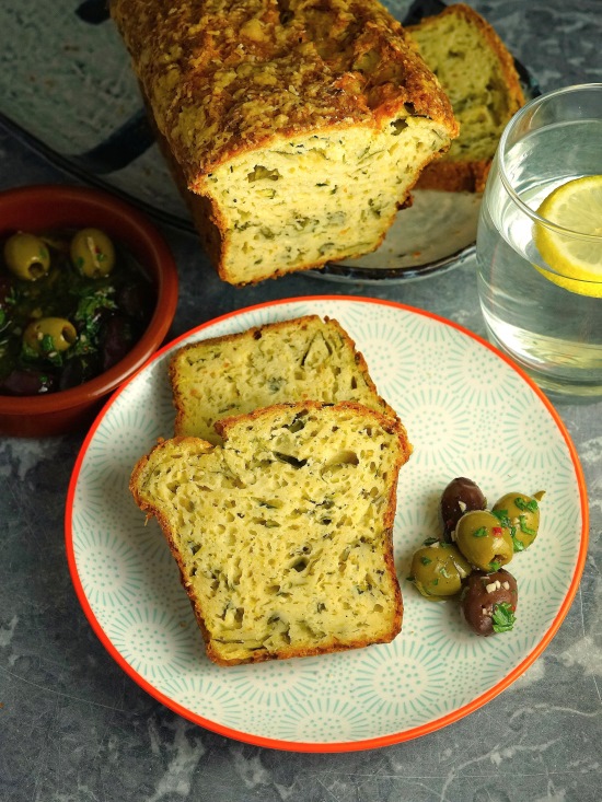 Courgette, Cheese & Basil Quick Bread