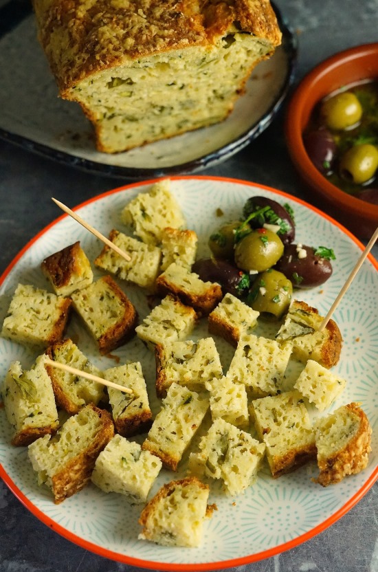 Courgette, Cheese & Basil Quick Bread