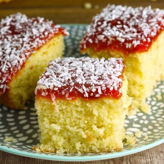 Jam & Coconut Traybake | Moorlands Eater | Recipes